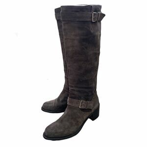 AGL Attilio Giusti Leombruni Gray Suede High Boots
